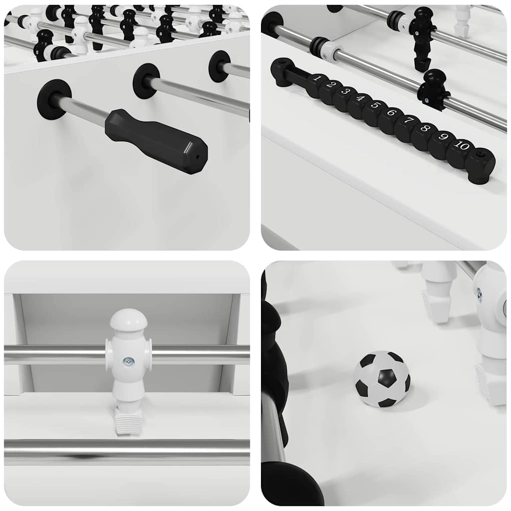 Τραπέζι Φουτμπολ Λευκός 146,5 x 74 x 85 εκ. Επεξεργασμένο ξύλο