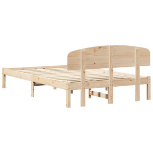 Σκελετός Κρεβατιού Φυσικό 135 x 190 cm Στερεά ξυλεία πεύκου