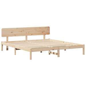 Σκελετός Κρεβατιού Φυσικό 180 x 200 cm Στερεά ξυλεία πεύκου