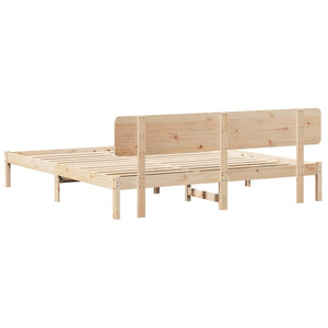Σκελετός Κρεβατιού Φυσικό 180 x 200 cm Στερεά ξυλεία πεύκου