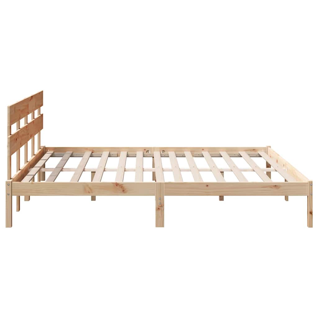 Σκελετός Κρεβατιού Καφέ 180 x 200 cm Μασίφ ξύλο πεύκου