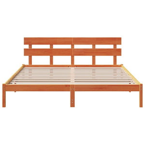 Σκελετός Κρεβατιού Καφέ 180 x 200 cm Μασίφ ξύλο πεύκου
