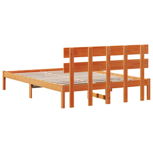 Σκελετός Κρεβατιού Καφέ 160 x 200 cm Μασίφ ξύλο πεύκου