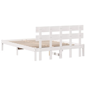 Σκελετός Κρεβατιού Καφέ 140 x 200 cm Μασίφ ξύλο πεύκου
