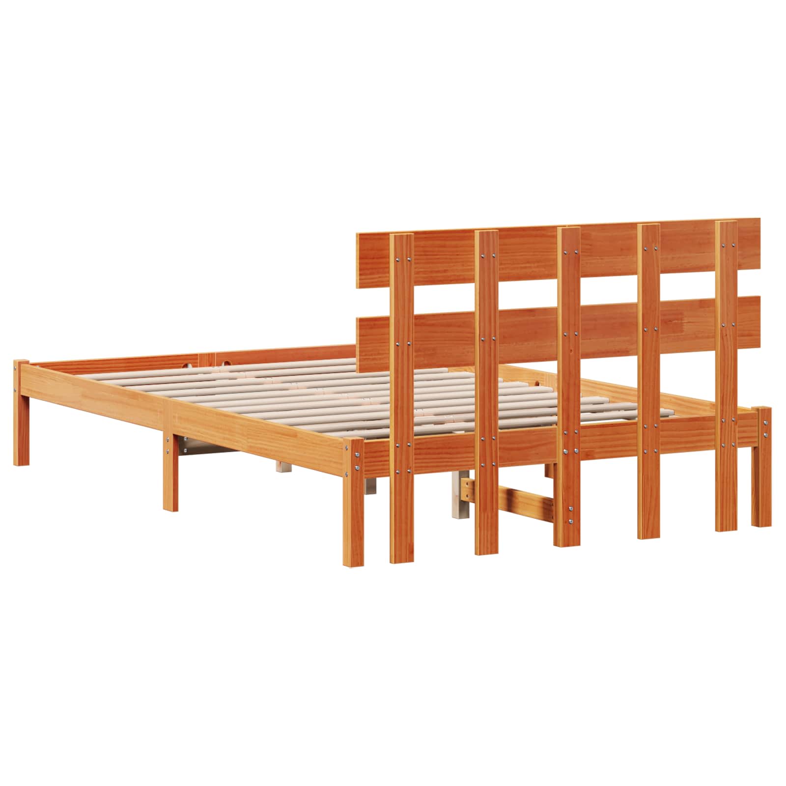 Σκελετός Κρεβατιού Καφέ 120 x 200 cm Μασίφ ξύλο πεύκου