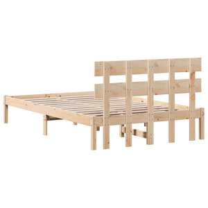 Σκελετός Κρεβατιού Καφέ 120 x 190 cm Μασίφ ξύλο πεύκου
