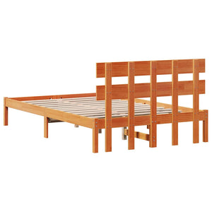 Σκελετός Κρεβατιού Καφέ 120 x 190 cm Μασίφ ξύλο πεύκου