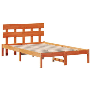 Σκελετός Κρεβατιού Καφέ 140 x 190 cm Μασίφ ξύλο πεύκου