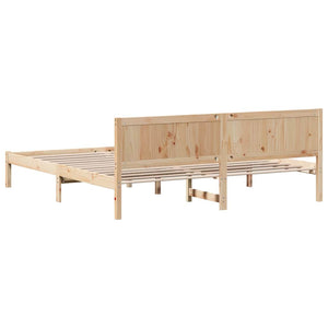 Σκελετός Κρεβατιού Καφέ 180 x 200 cm Μασίφ ξύλο πεύκου