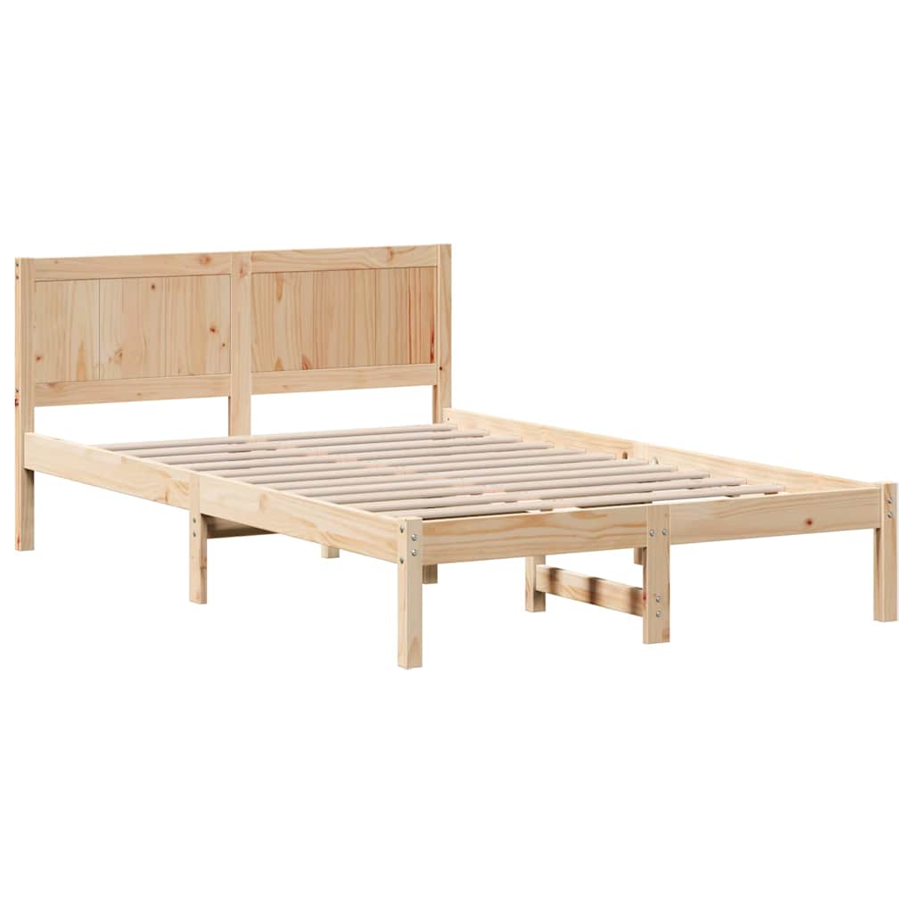 Σκελετός Κρεβατιού Καφέ 140 x 190 cm Μασίφ ξύλο πεύκου