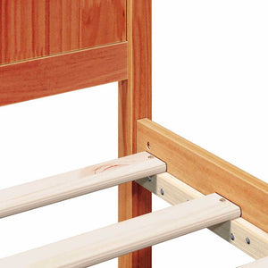 Σκελετός Κρεβατιού Καφέ 135 x 190 cm Μασίφ ξύλο πεύκου