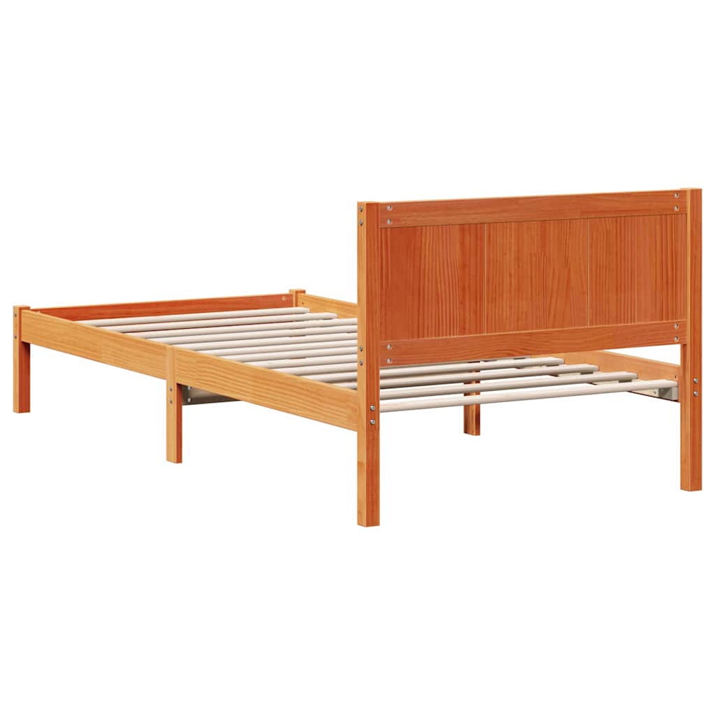 Σκελετός Κρεβατιού Καφέ 90 x 190 cm Μασίφ ξύλο πεύκου