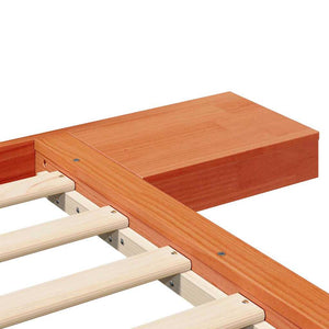 Σκελετός Κρεβατιού Καφέ 200 x 200 cm ξύλο - Pakobazaar