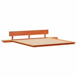 Σκελετός Κρεβατιού Καφέ 200 x 200 cm ξύλο - Pakobazaar