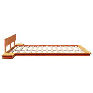 Σκελετός Κρεβατιού Καφέ 200 x 200 cm ξύλο - Pakobazaar
