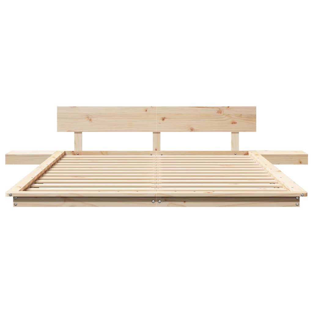 Σκελετός Κρεβατιού με κεφαλάρι Καφέ 160 x 200 cm ξύλο - Pakobazaar