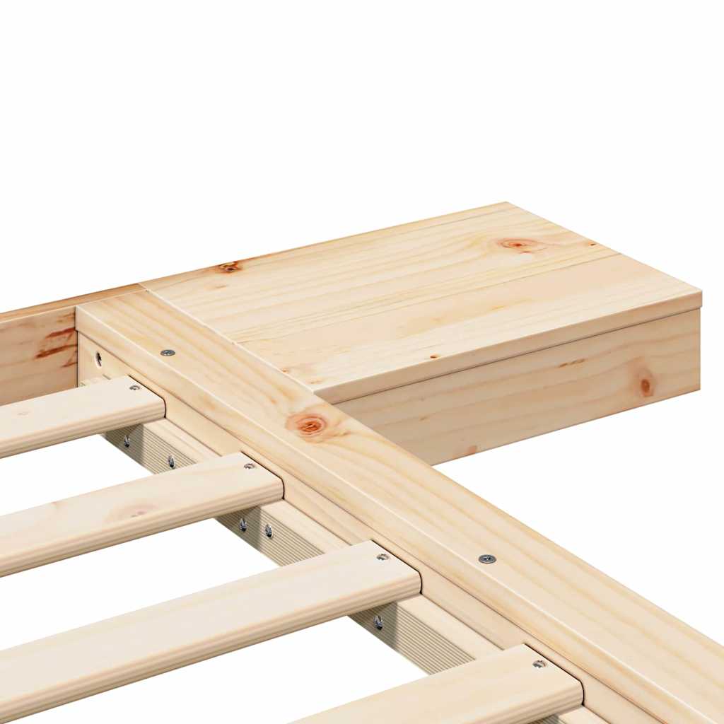 Σκελετός Κρεβατιού Καφέ 150 x 200 cm ξύλο - Pakobazaar