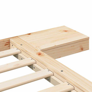 Σκελετός Κρεβατιού Καφέ 150 x 200 cm ξύλο - Pakobazaar