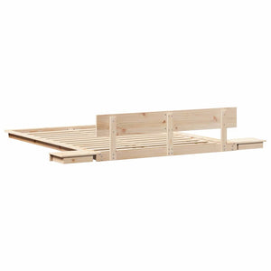 Σκελετός Κρεβατιού Καφέ 150 x 200 cm ξύλο - Pakobazaar