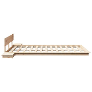 Σκελετός Κρεβατιού Καφέ 150 x 200 cm ξύλο - Pakobazaar
