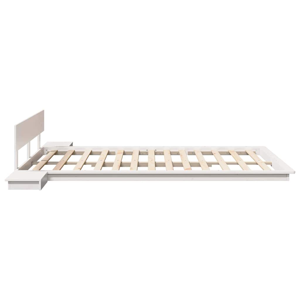 Σκελετός Κρεβατιού Λευκό 150 x 200 cm ξύλο - Pakobazaar