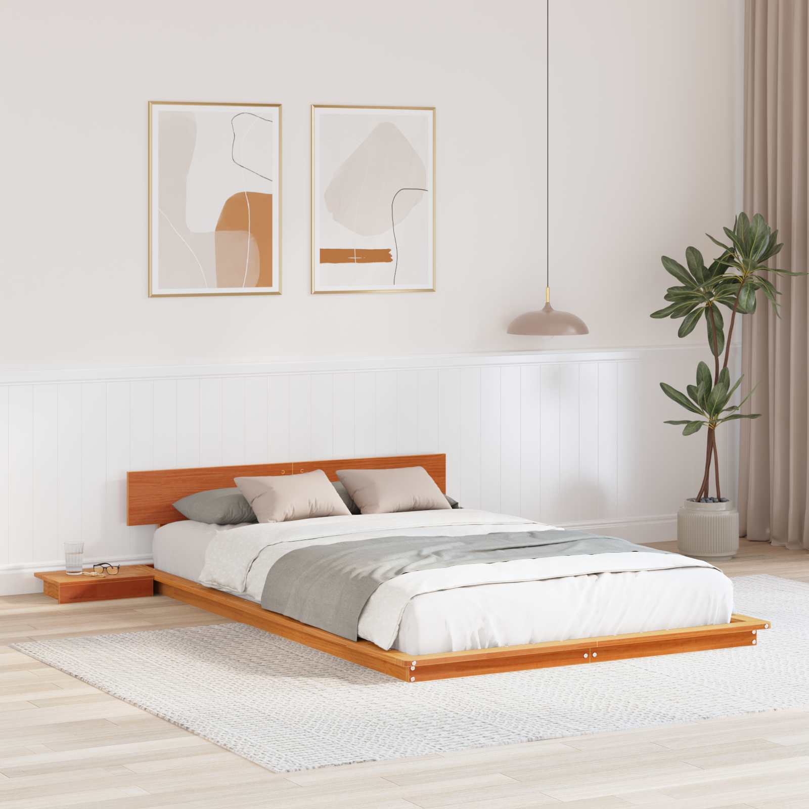 Σκελετός Κρεβατιού Καφέ 120 x 200 cm ξύλο - Pakobazaar