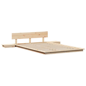 Σκελετός Κρεβατιού Καφέ 140 x 190 cm ξύλο