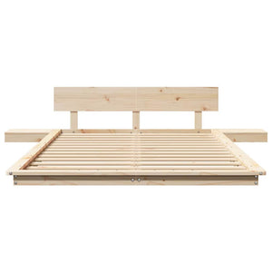 Σκελετός Κρεβατιού Καφέ 140 x 190 cm ξύλο