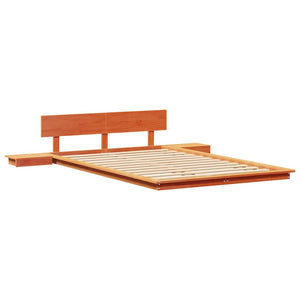 Σκελετός Κρεβατιού Καφέ 140 x 190 cm ξύλο - Pakobazaar