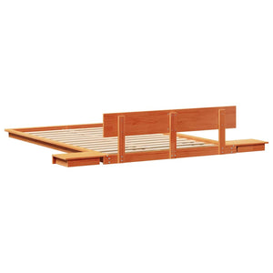 Σκελετός Κρεβατιού Καφέ 140 x 190 cm ξύλο - Pakobazaar