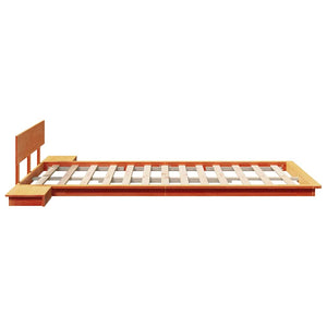 Σκελετός Κρεβατιού Καφέ 140 x 190 cm ξύλο - Pakobazaar