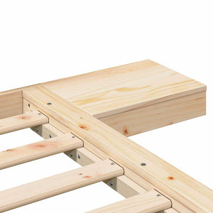 Σκελετός Κρεβατιού Καφέ 135 x 190 cm ξύλο - Pakobazaar