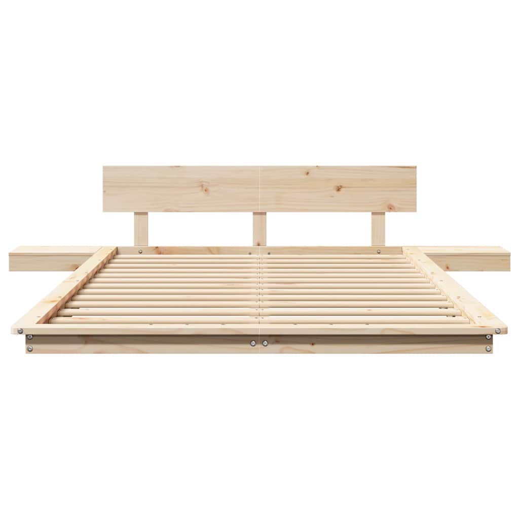 Σκελετός Κρεβατιού Καφέ 135 x 190 cm ξύλο - Pakobazaar