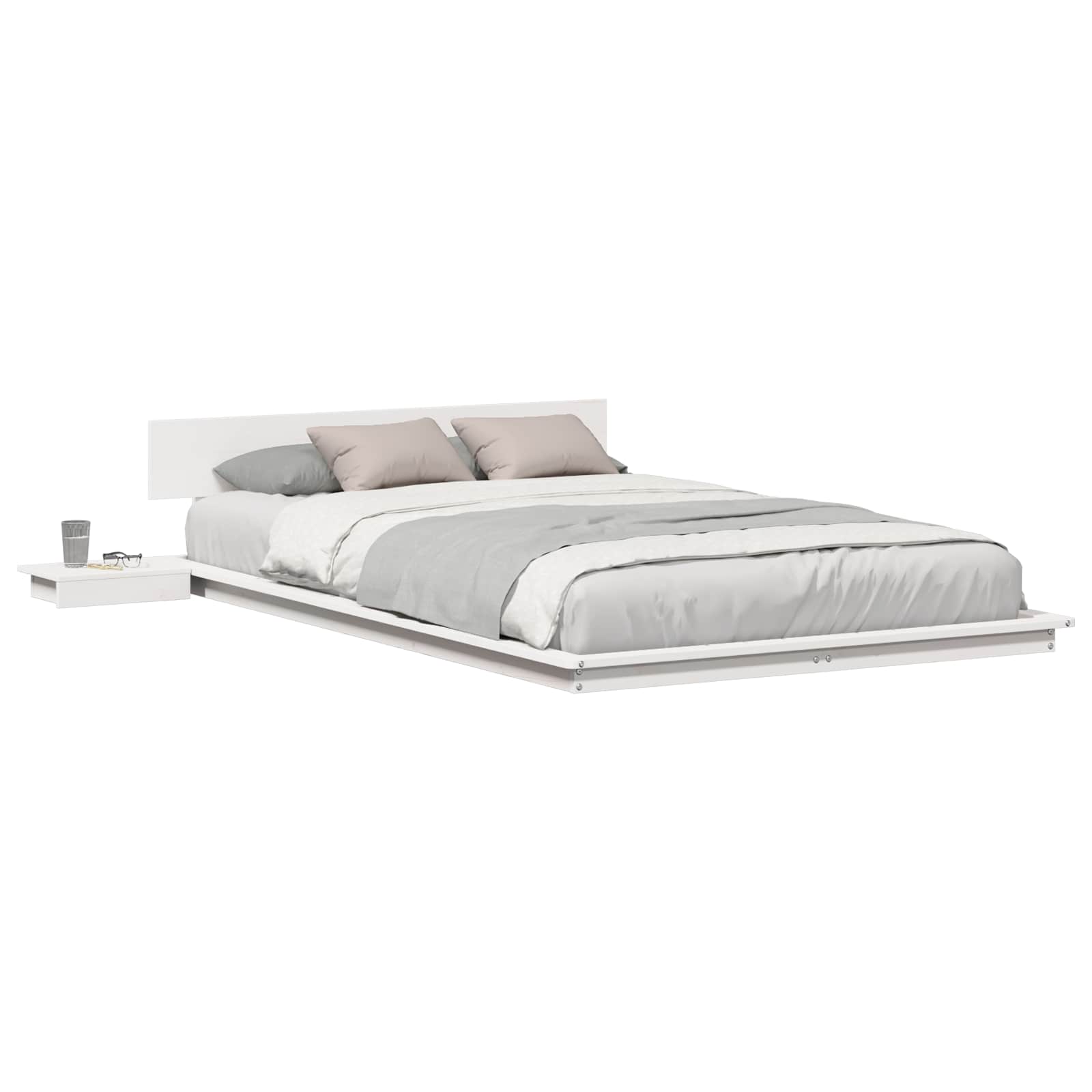 Σκελετός Κρεβατιού με κεφαλάρι Καφέ 135 x 190 cm ξύλο - Pakobazaar
