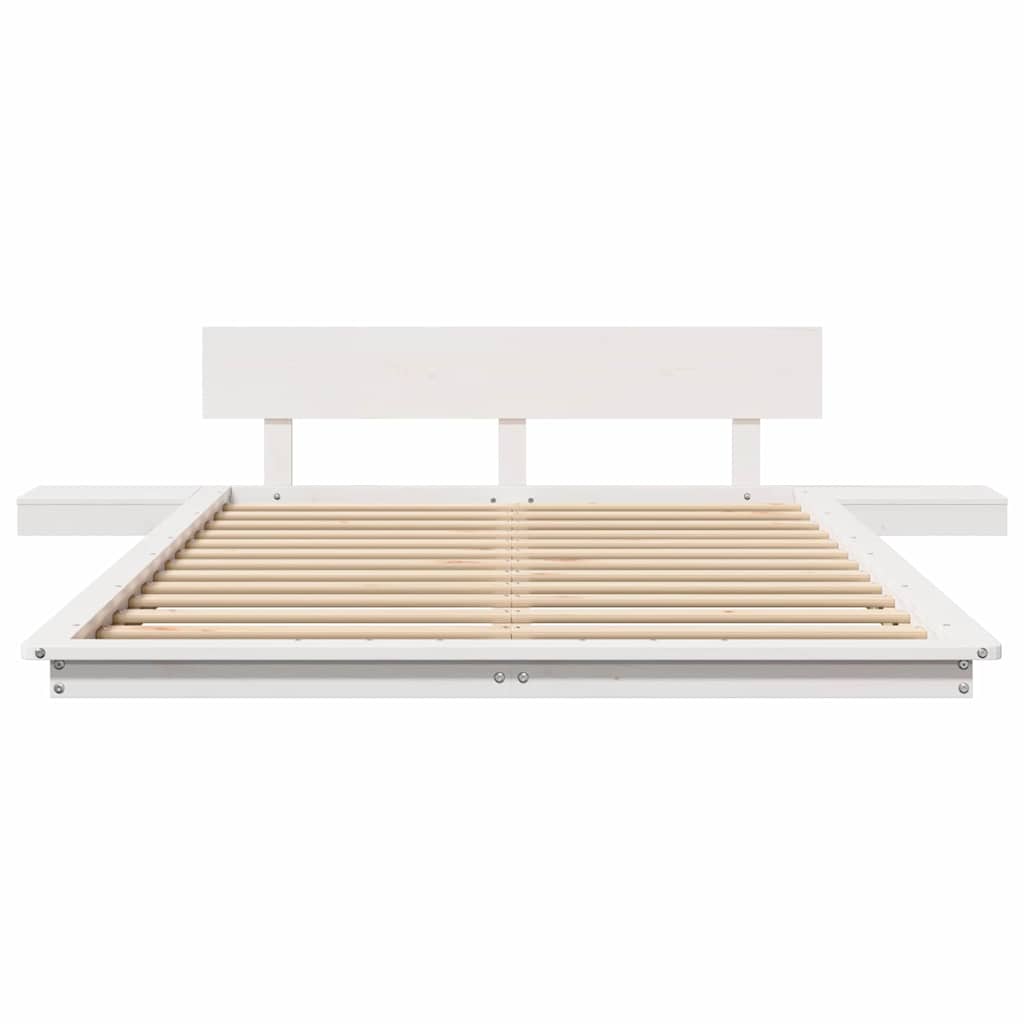 Σκελετός Κρεβατιού με κεφαλάρι Καφέ 135 x 190 cm ξύλο - Pakobazaar