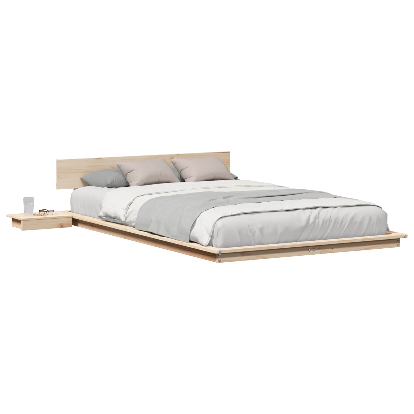 Σκελετός Κρεβατιού Καφέ 120 x 190 cm ξύλο