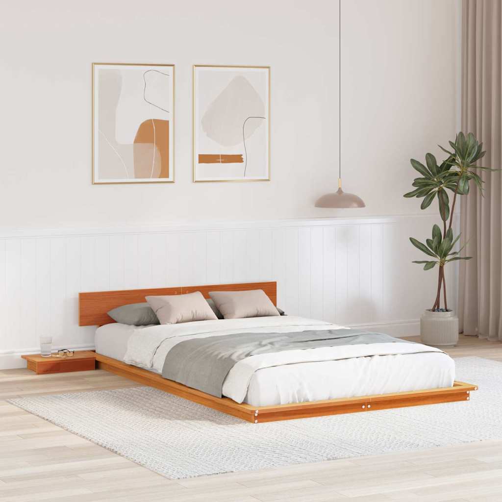Σκελετός Κρεβατιού Καφέ 120 x 190 cm ξύλο - Pakobazaar