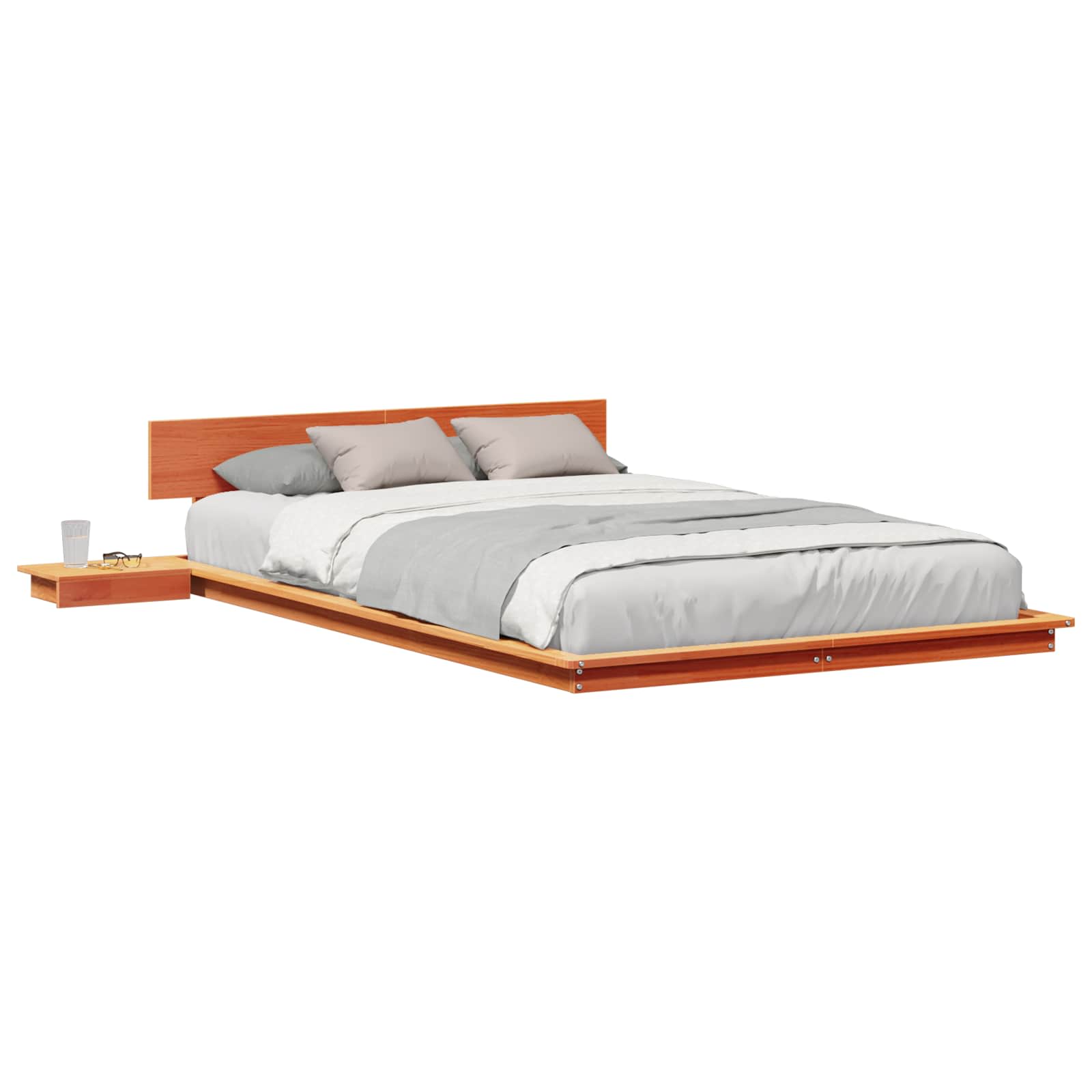 Σκελετός Κρεβατιού Καφέ 120 x 190 cm ξύλο - Pakobazaar