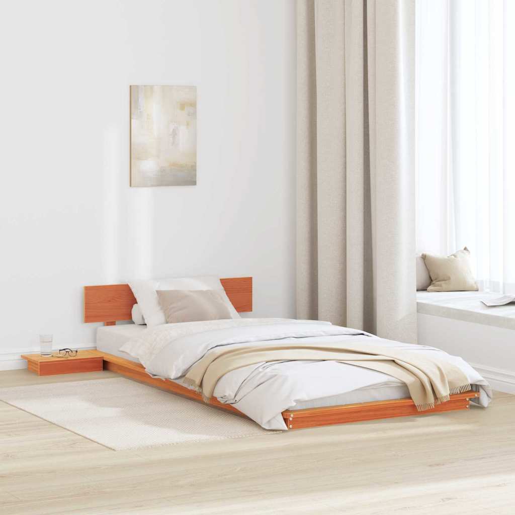 Σκελετός Κρεβατιού Καφέ 90 x 200 cm ξύλο