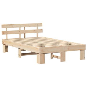 Σκελετός Κρεβατιού Φυσικό 120 x 190 cm Στερεά ξυλεία πεύκου