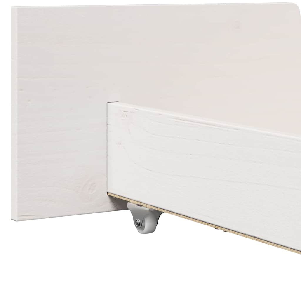Σκελετός Κρεβατιού Λευκό 100 x 200 cm Στερεά ξυλεία πεύκου