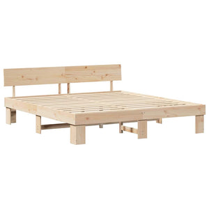 Σκελετός Κρεβατιού Φυσικό 180 x 200 cm Στερεά ξυλεία πεύκου