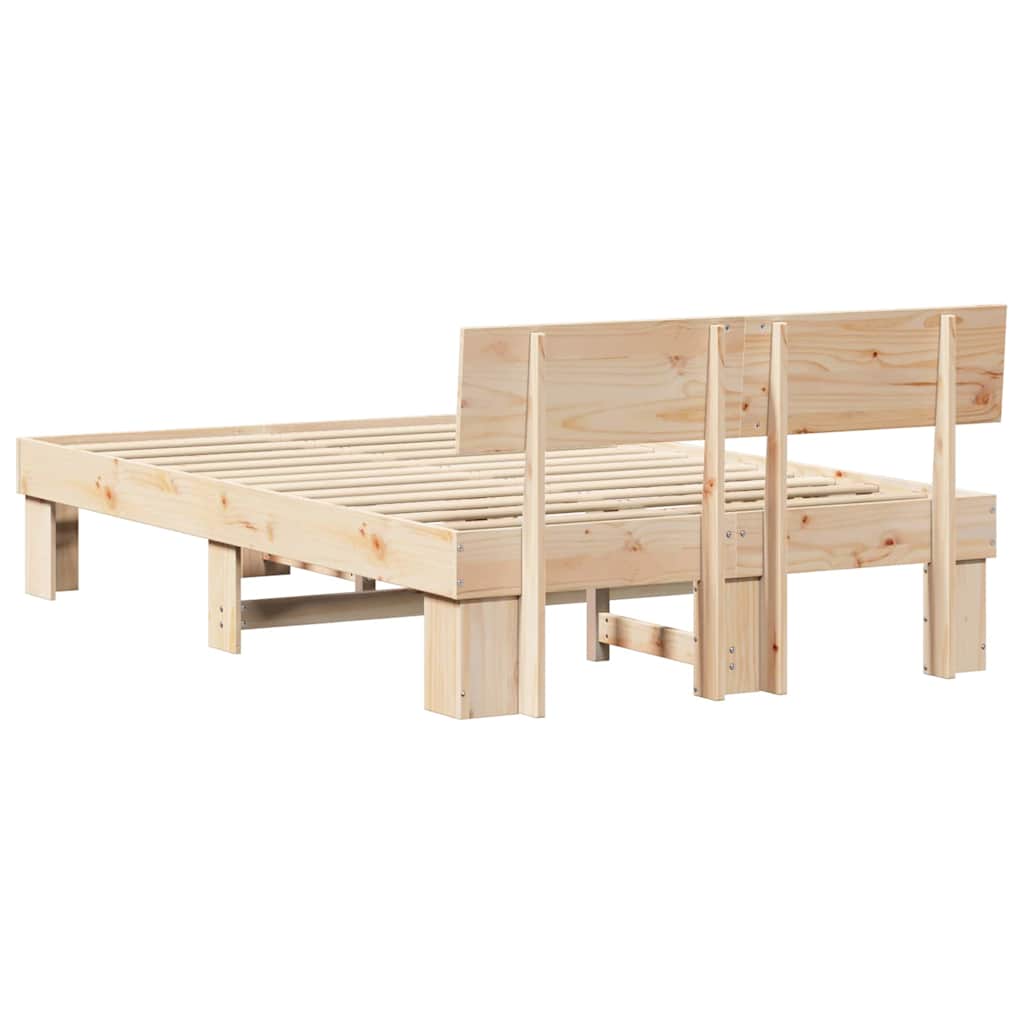Σκελετός Κρεβατιού Φυσικό 120 x 190 cm Στερεά ξυλεία πεύκου