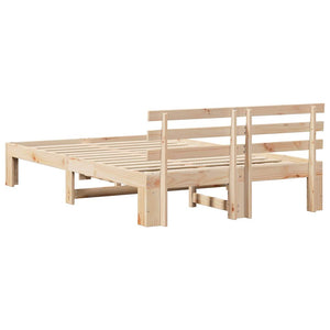 Σκελετός Κρεβατιού Φυσικό 120 x 190 cm Στερεά ξυλεία πεύκου