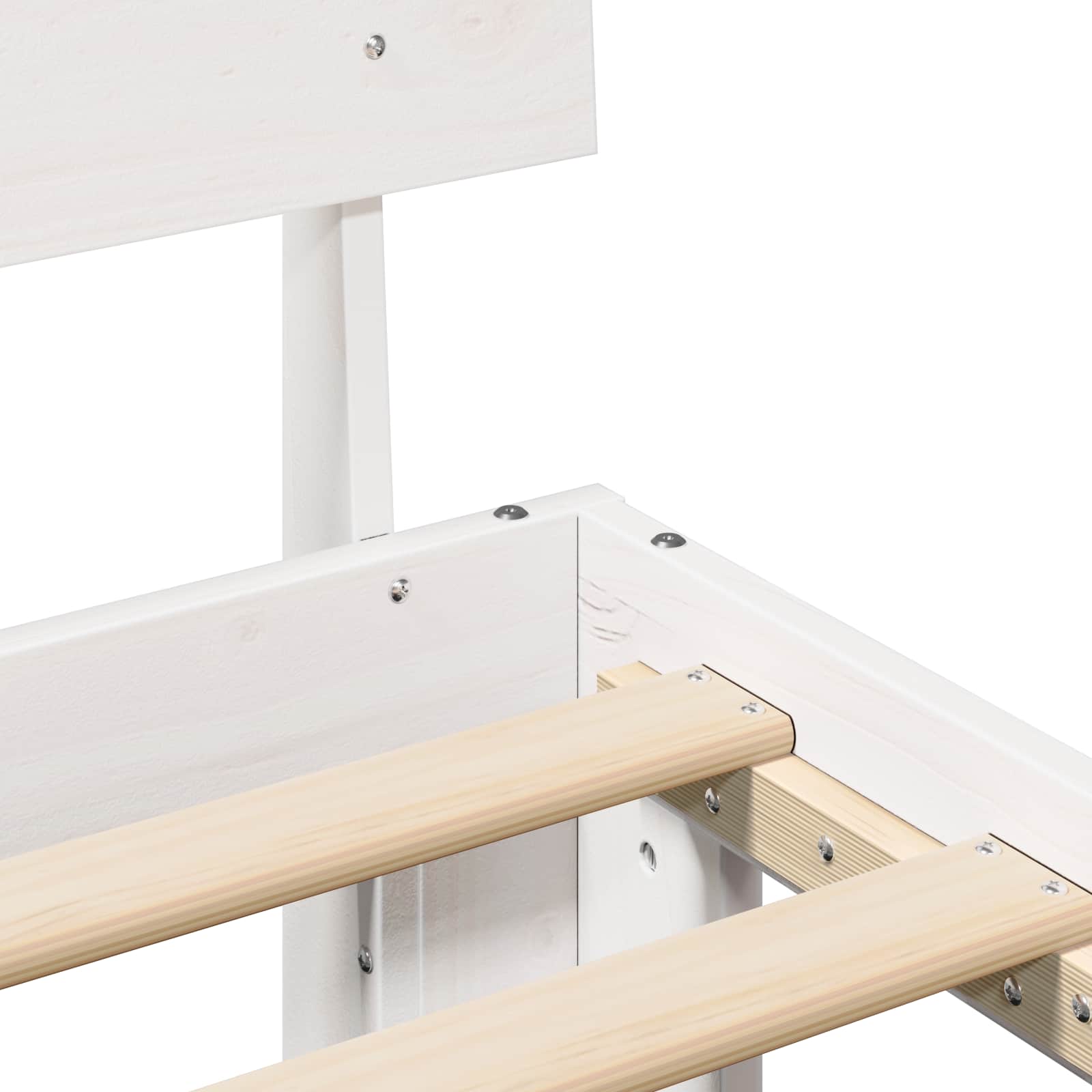 Σκελετός Κρεβατιού Λευκό 120 x 200 cm Στερεά ξυλεία πεύκου