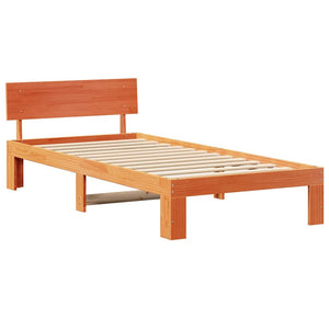 Σκελετός Κρεβατιού Κερωτό καφέ 90 x 190 cm Στερεά ξυλεία πεύκου