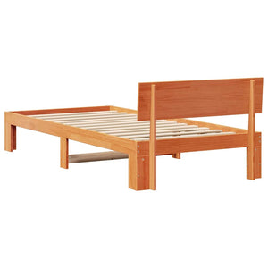 Σκελετός Κρεβατιού Κερωτό καφέ 90 x 190 cm Στερεά ξυλεία πεύκου