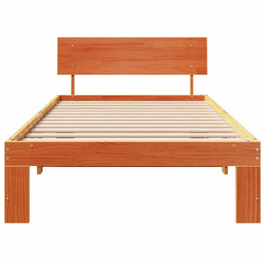 Σκελετός Κρεβατιού Κερωτό καφέ 90 x 190 cm Στερεά ξυλεία πεύκου