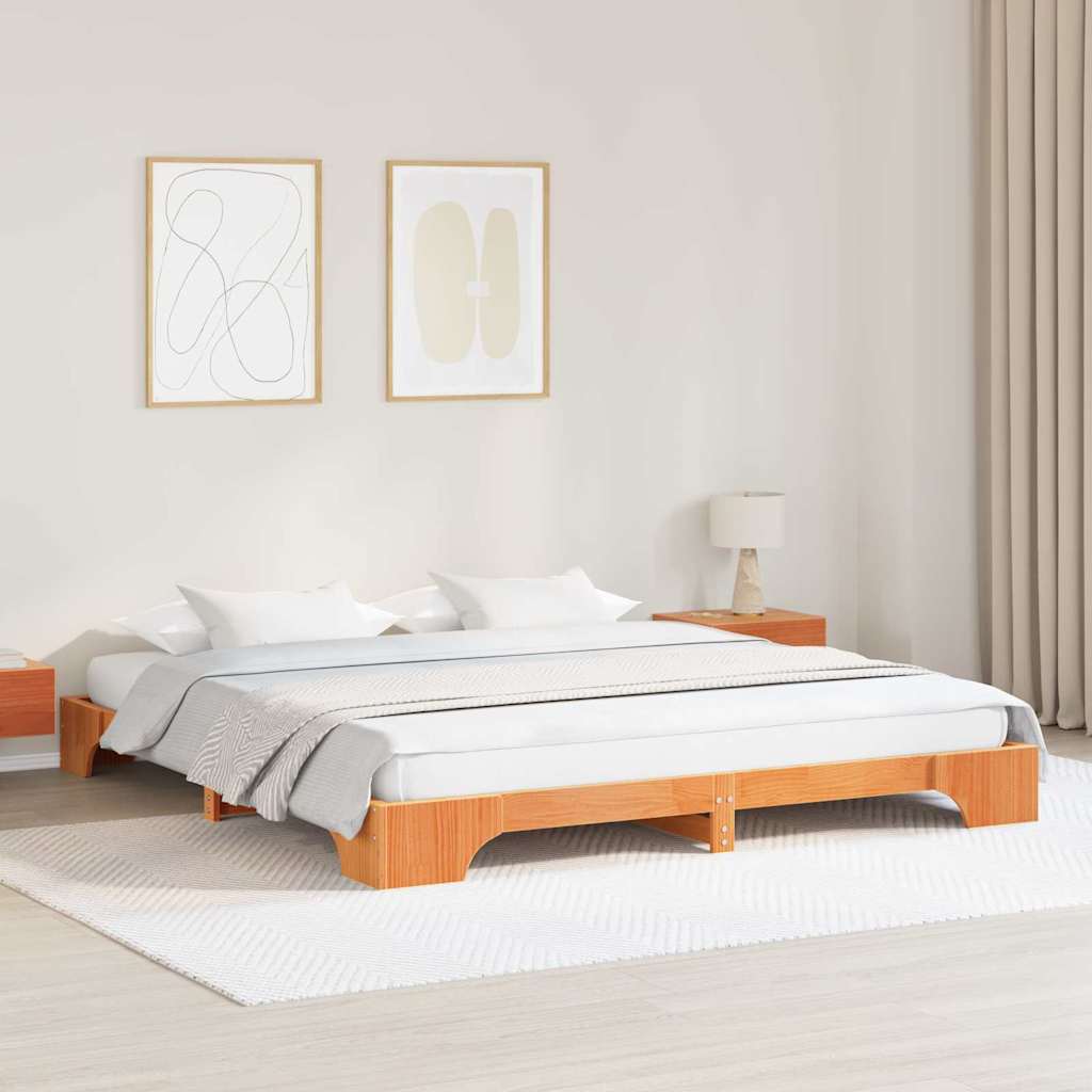 Σκελετός Κρεβατιού Κερωτό καφέ 180 x 200 cm