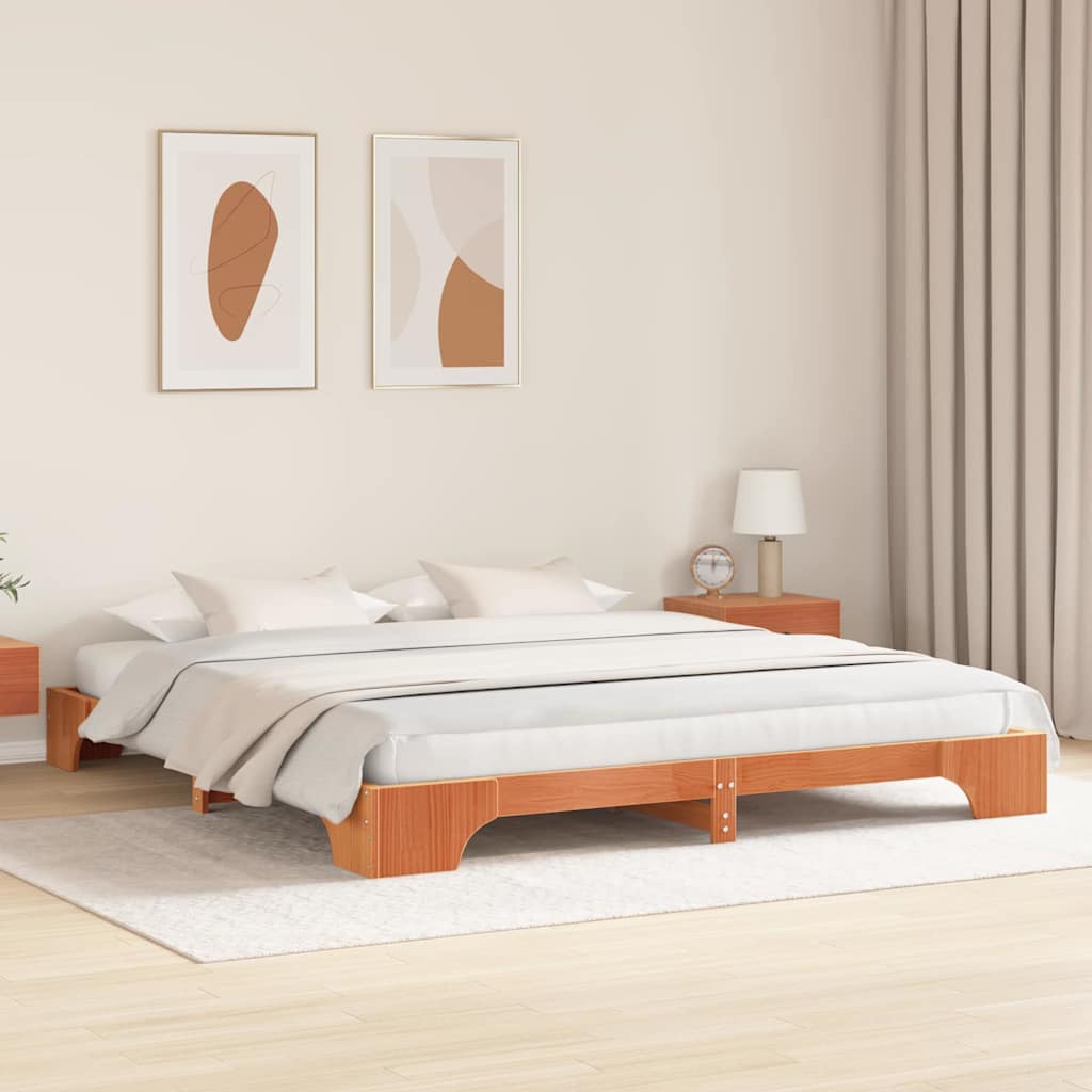 Σκελετός Κρεβατιού Κερωτό καφέ 180 x 200 cm